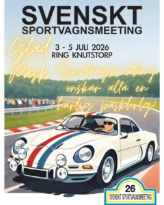 Svenskt Sportvagnsmeeting Tävlingar och Rally 3-5 juli Ring Knutstorp.
